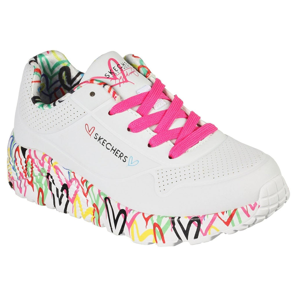 Skechers (GAR314976L) Childrens Sports Uno Lite Lovely Luv in UK 1.5 to 13.5