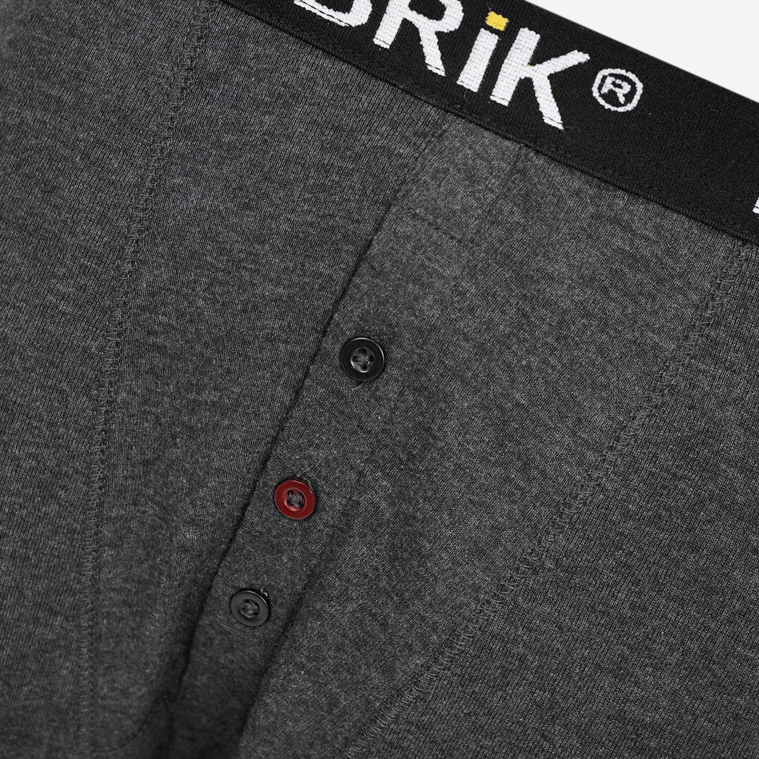 Fabrik Men's 3 Pack Cotton Jersey Ribbed Boxer Shorts (2418) Black/Charcoal/Navy, 2XL-8XL