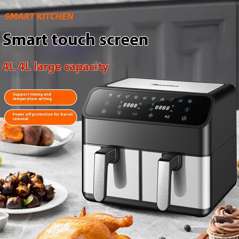 Large Capacity 8L Multi-functional Stainless Steel Double Pot Air Fryer