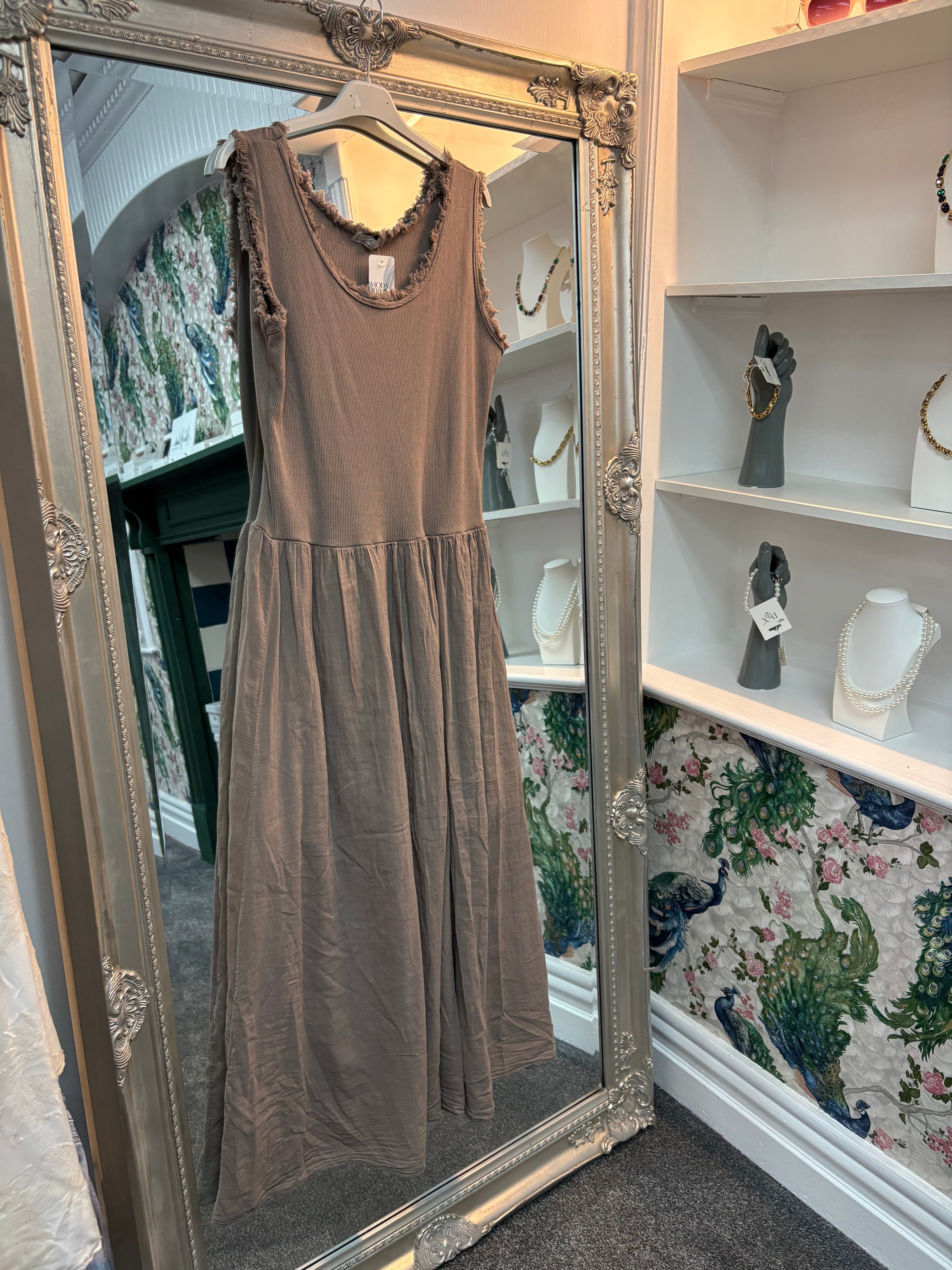 Plain Vest Maxi Dress | One Size Fits 8–18/20