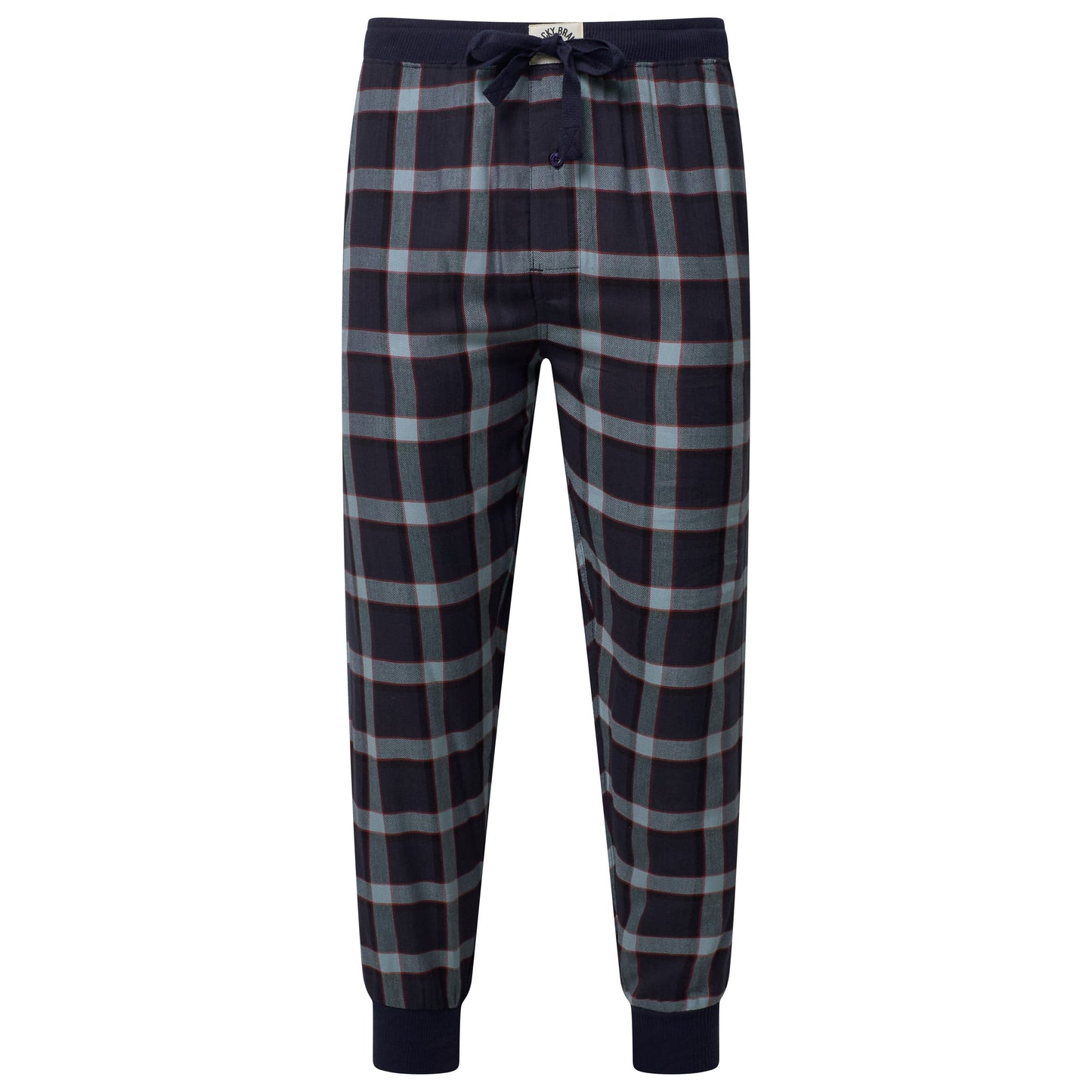 Lucky Brand Mens Pyjama Set Crew Neck Flannel Pants Cotton Lounge Sleepwear - QHA UK