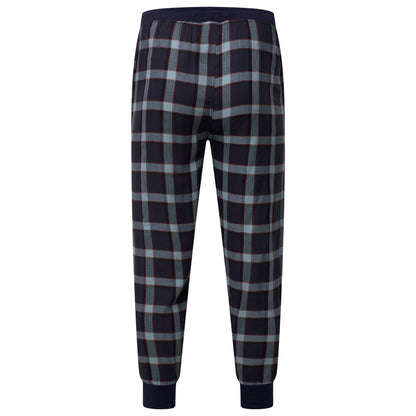Lucky Brand Mens Pyjama Set Crew Neck Flannel Pants Cotton Lounge Sleepwear - QHA UK