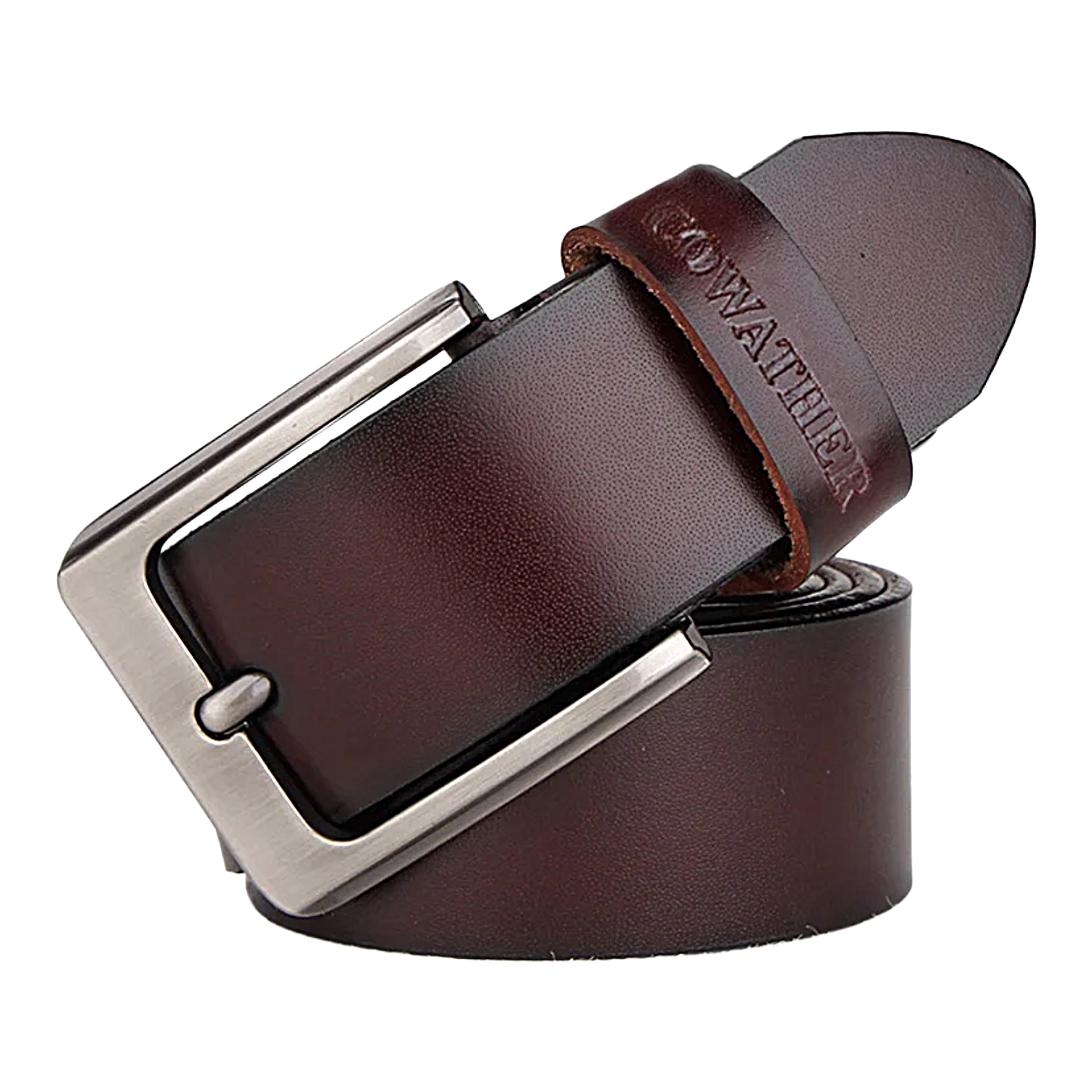 Mens Genuine Cowhide Leather Belt Vintage Pin Buckle 100–150cm XF001
