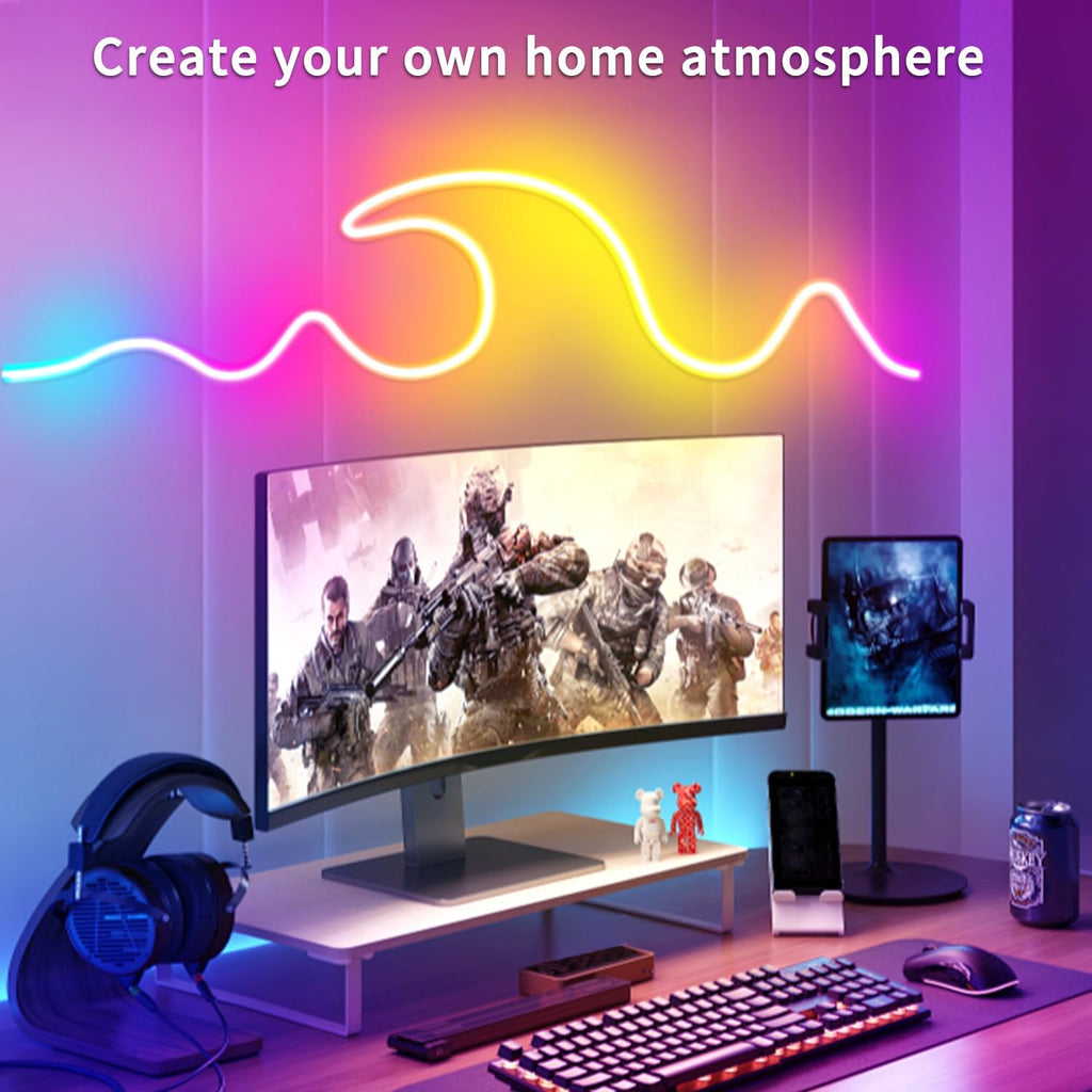 LED Neon Strip Lights 20M RGB Waterproof Flexible Rope Light with APP segrass