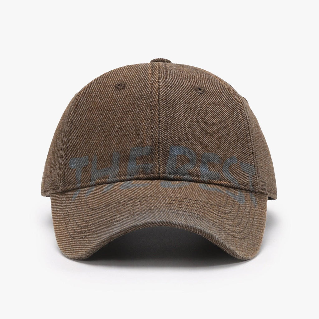 Letter Graffiti Curved Brim Soft Top Cap