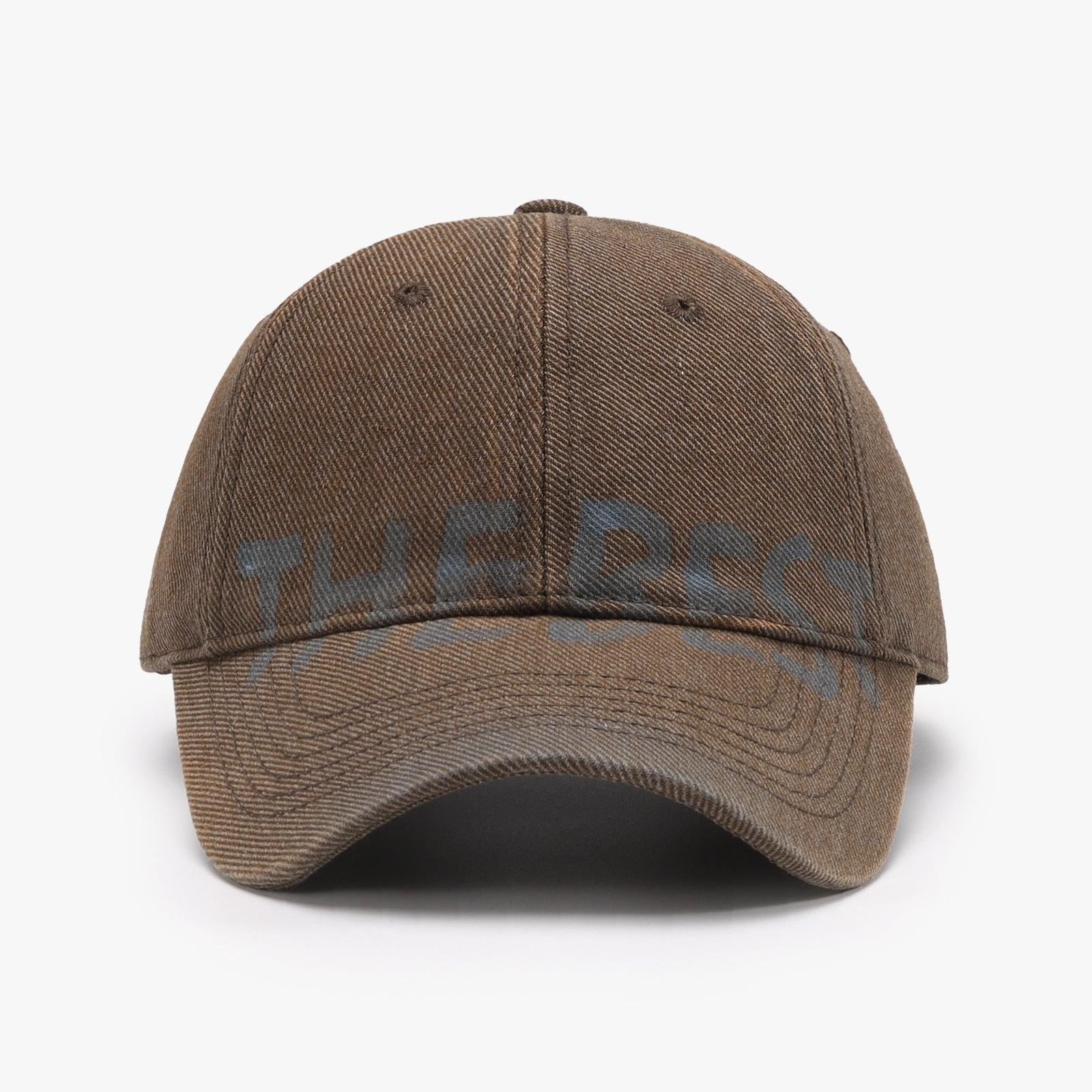 Letter Graffiti Curved Brim Soft Top Cap