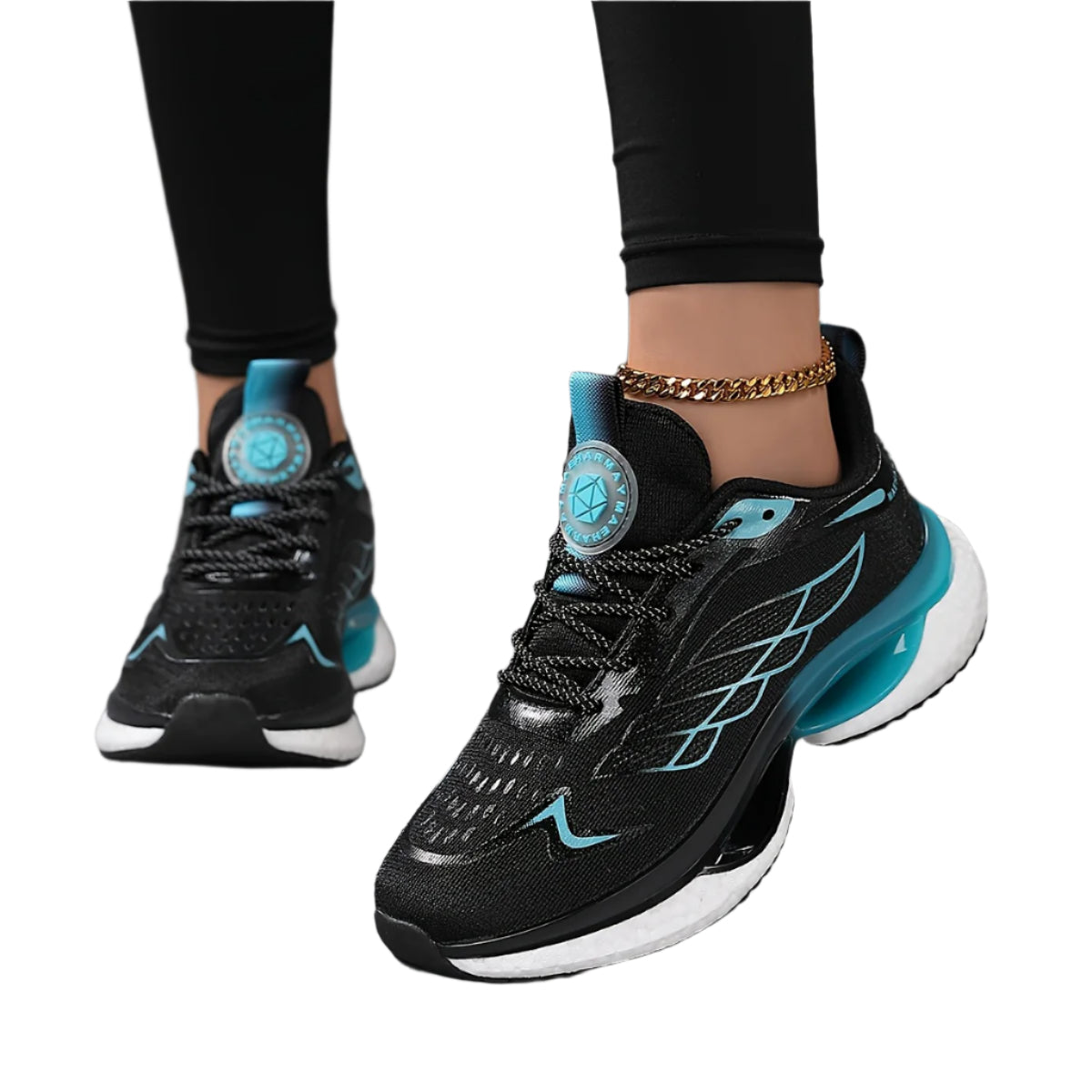 Lightweight Breathable Mesh Running Shoes with Shock Absorption, Non-Slip Sole