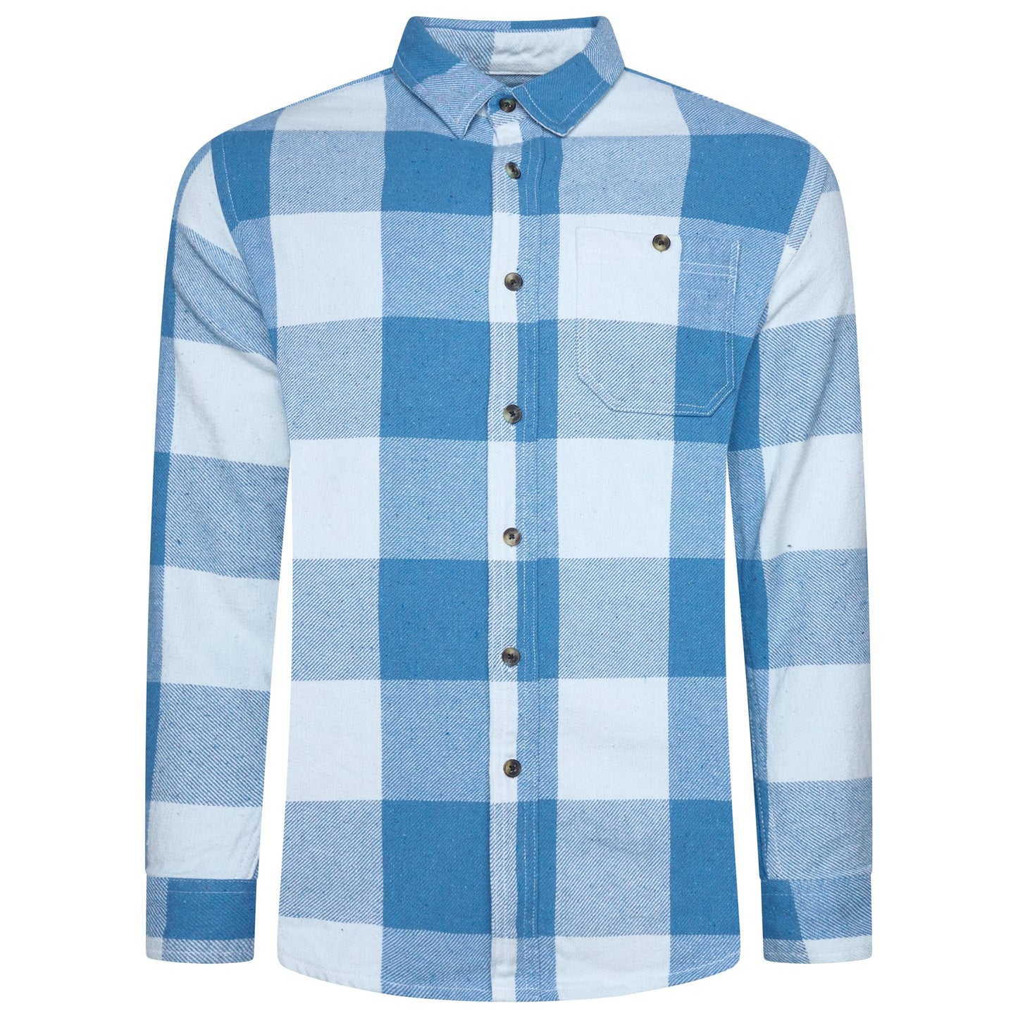 Fat Face Men's Brushed Cotton Check Shirt Long Sleeve Regular Fit S–3XL