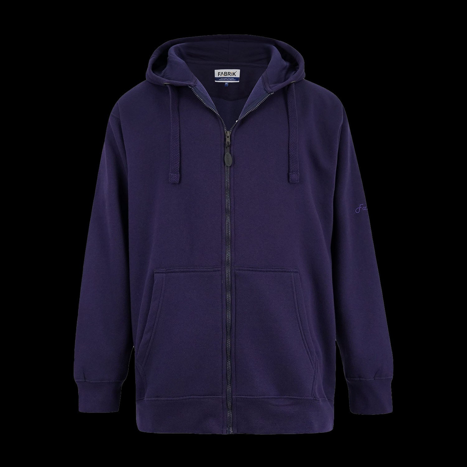 Fabrik Fleece Zip Thru Hoodie For Men (2404) in 2 Colours, 2XL-8XL