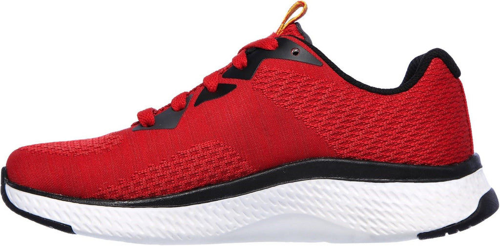 Skechers Solar Fuse Kryzik Lace Up Trainer Childrens Sports in Red/Black