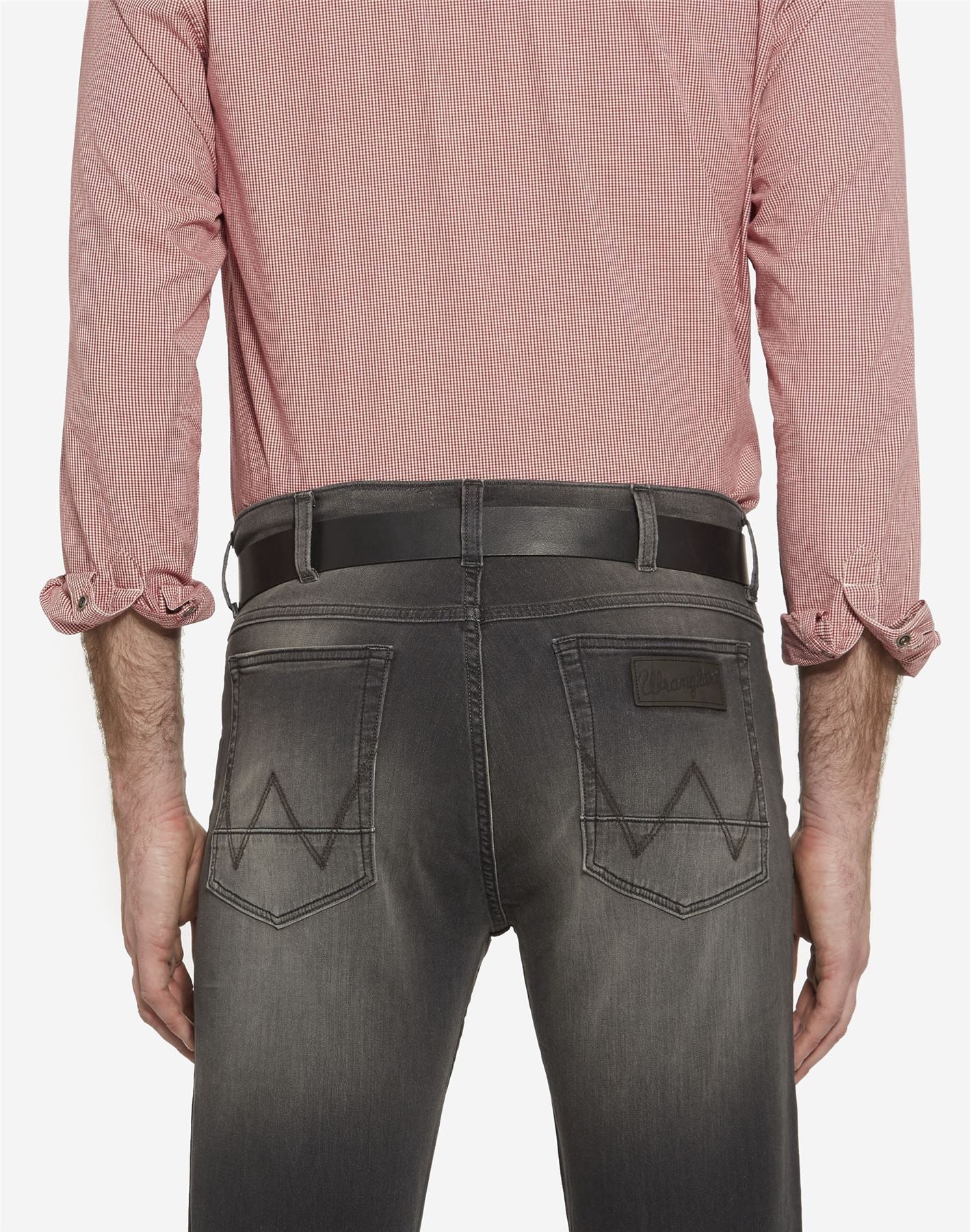 Wrangler Plain Buckle Cut to Fit Belt in Black Size XS to 3XL