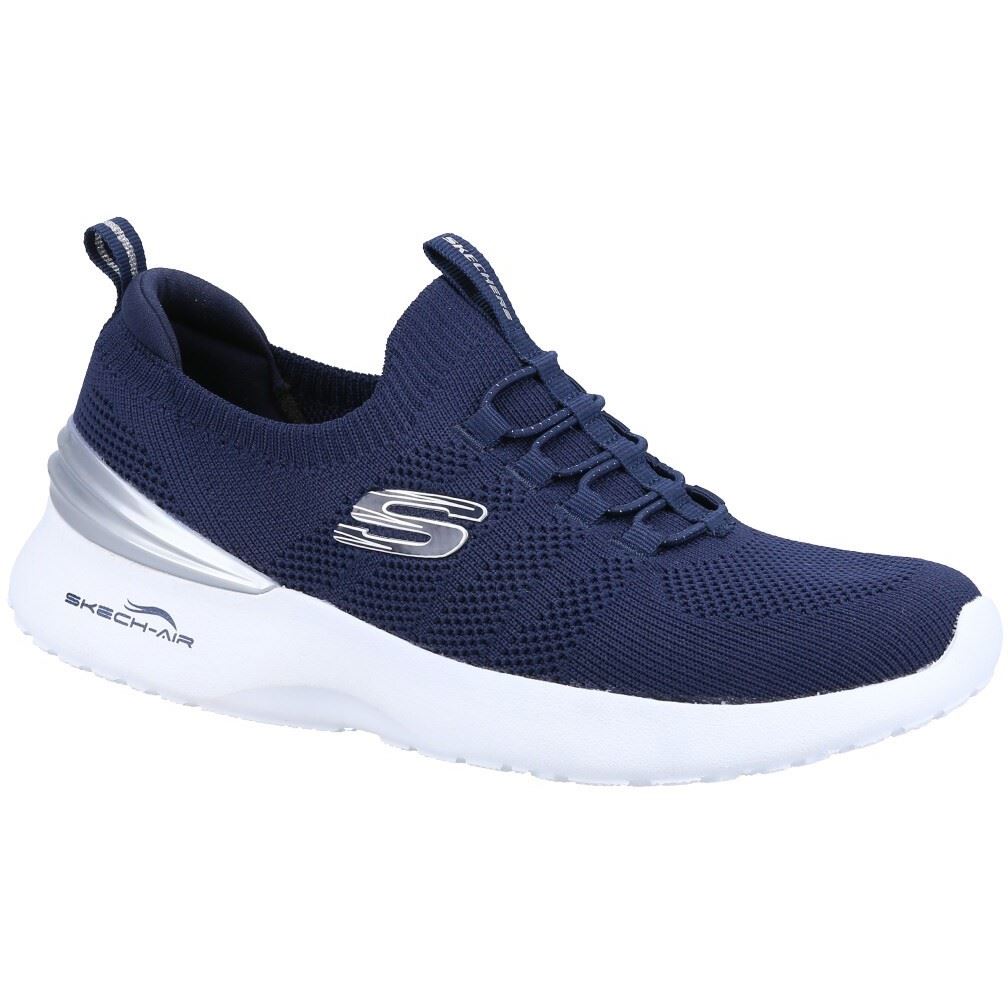 Skechers (GAR149754) Women's Skech-Air Dynamight Perfect Steps Trainers in Navy/Silver 3 to 8