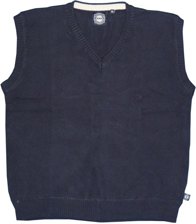 KAM Premium Cotton Sleeve Less V Neck Jumper/Tank Top