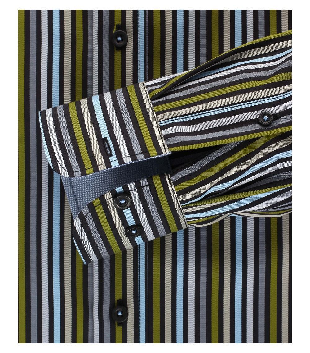 Casa Moda Premium Cotton LS Striped Shirt in Size L to 5XL, 2 Options