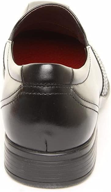 Front Men's Craddock Formal Style Leather Slip On Shoes in Black 12 to 14