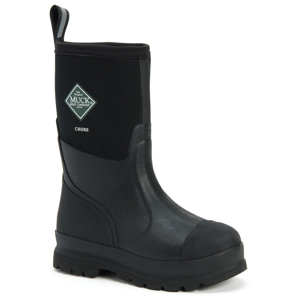 Muck Boots Unisex's Chore Classic Mid Patterned Wellington in Black 2 to 13