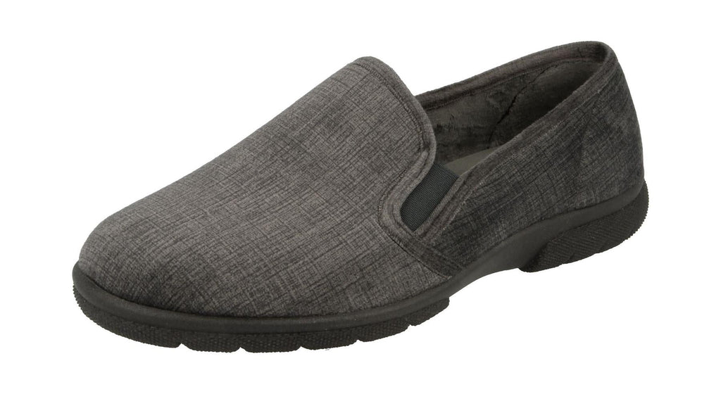 Men'S Slippers / House Shoes (Kendal)6V Wide Fit By Db Shoes in Grey
