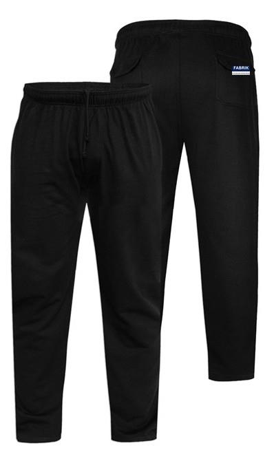 Fabrik Big Size Cotton Rich Loungwear Jersey Trouser For Men in Black, 2XL-8XL