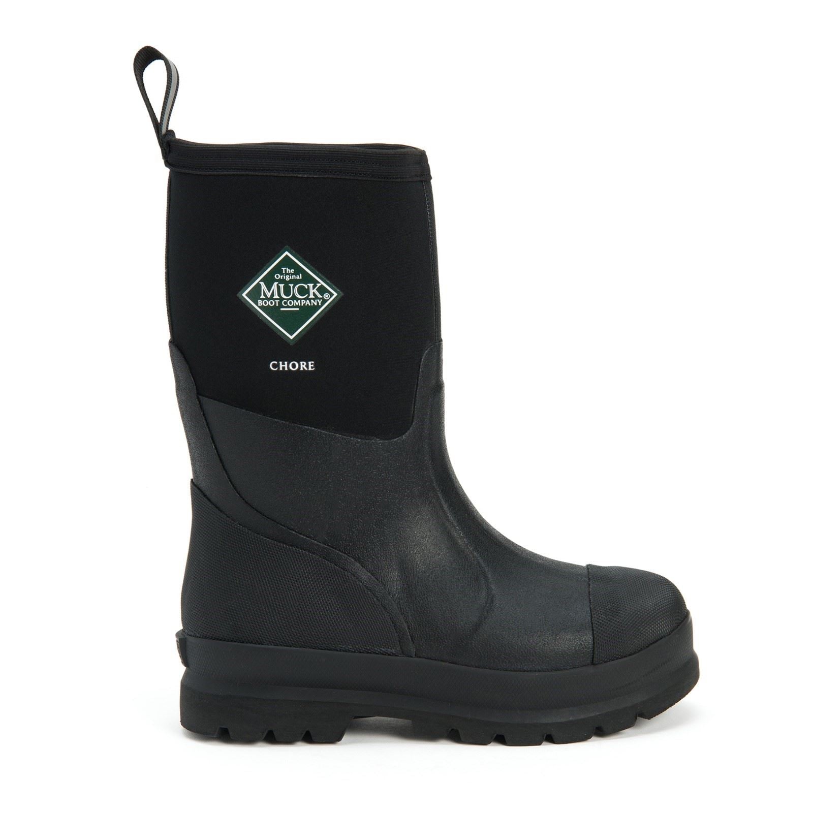 Muck Boots Unisex's Chore Classic Mid Patterned Wellington in Black 2 to 13