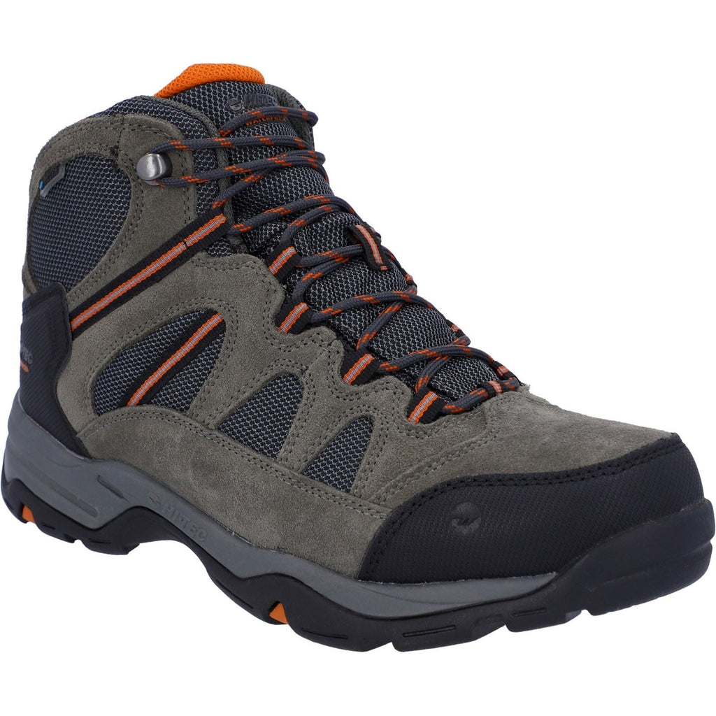 Hi-Tec Men's Banderra Ii WP High Rise Hiking Boots in Char/Grey/Burnt Orange 6 to 15