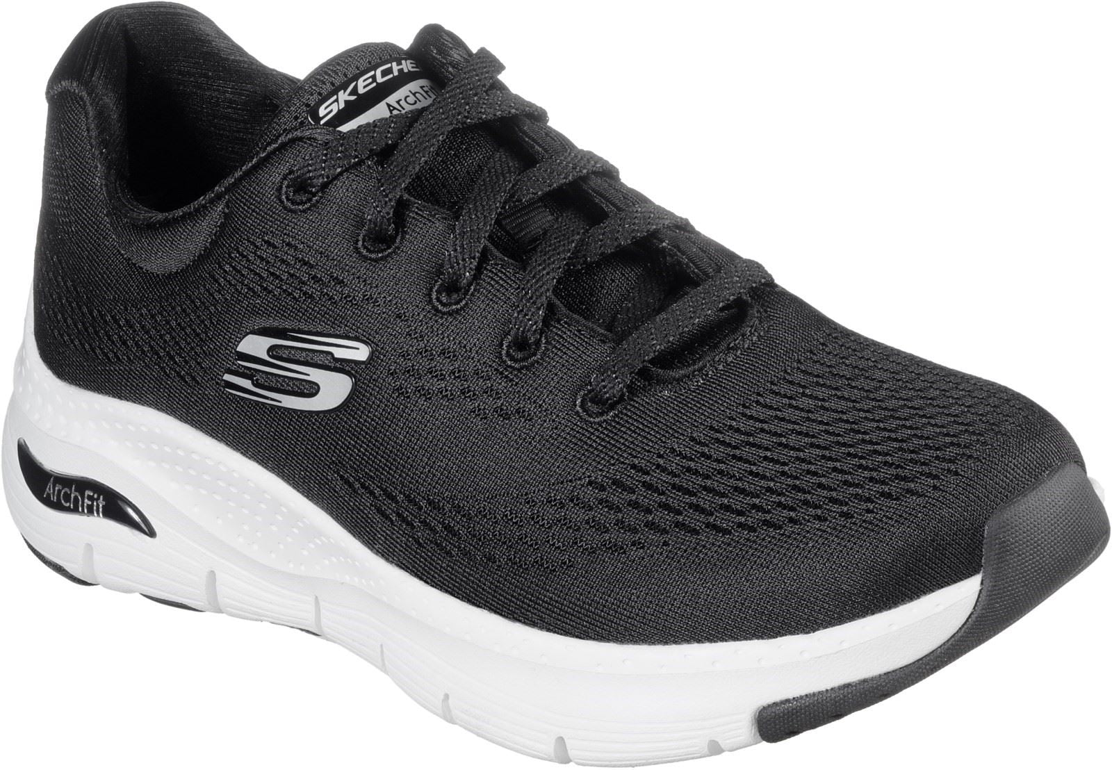 Skechers Arch Fit Sunny Outlook Sports Shoe Ladies Sports in Black/White