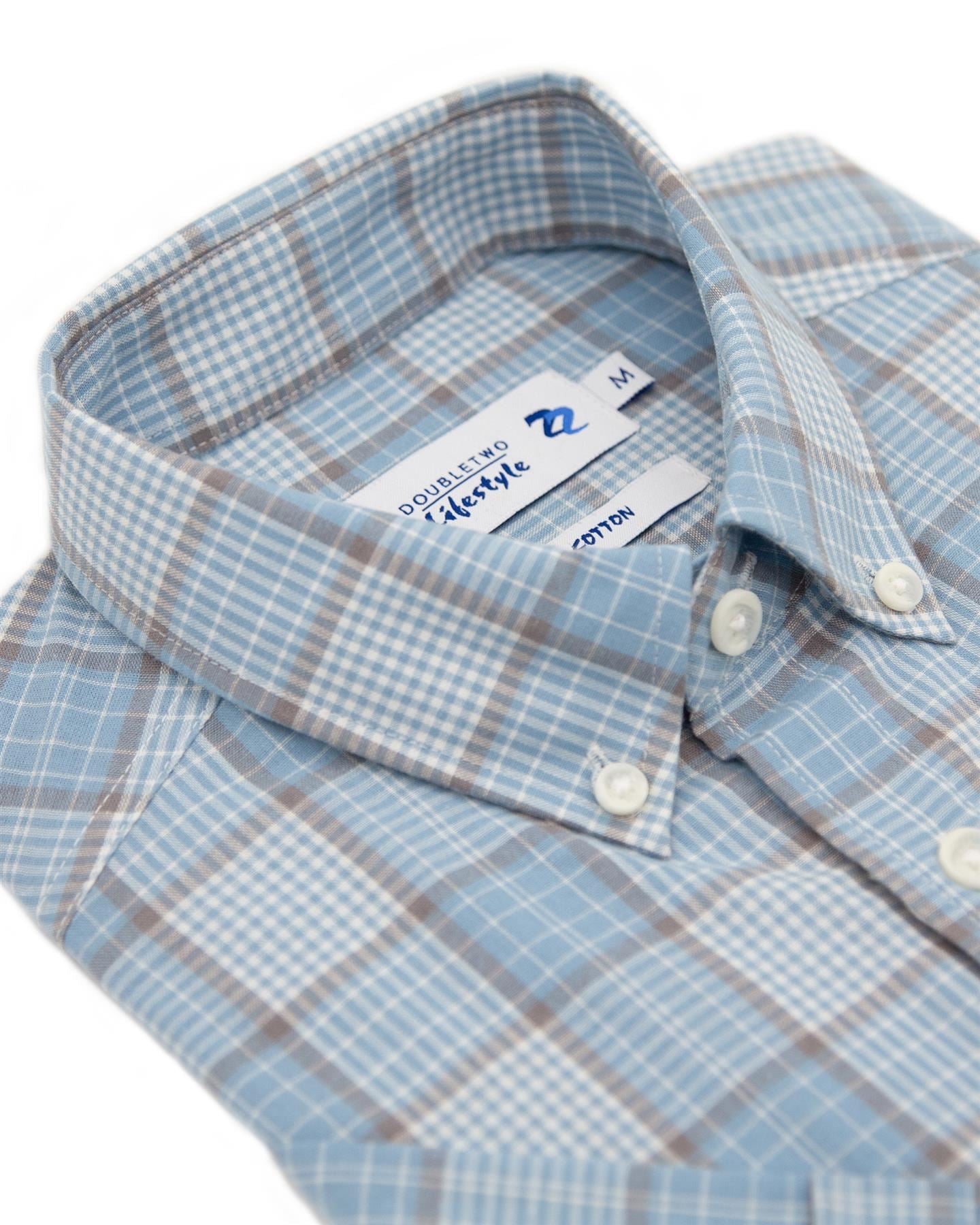 Double Two Duplin Check Casual Shirt For Men's (DTLS1137) in Sizes M-5XL, 2 Colours