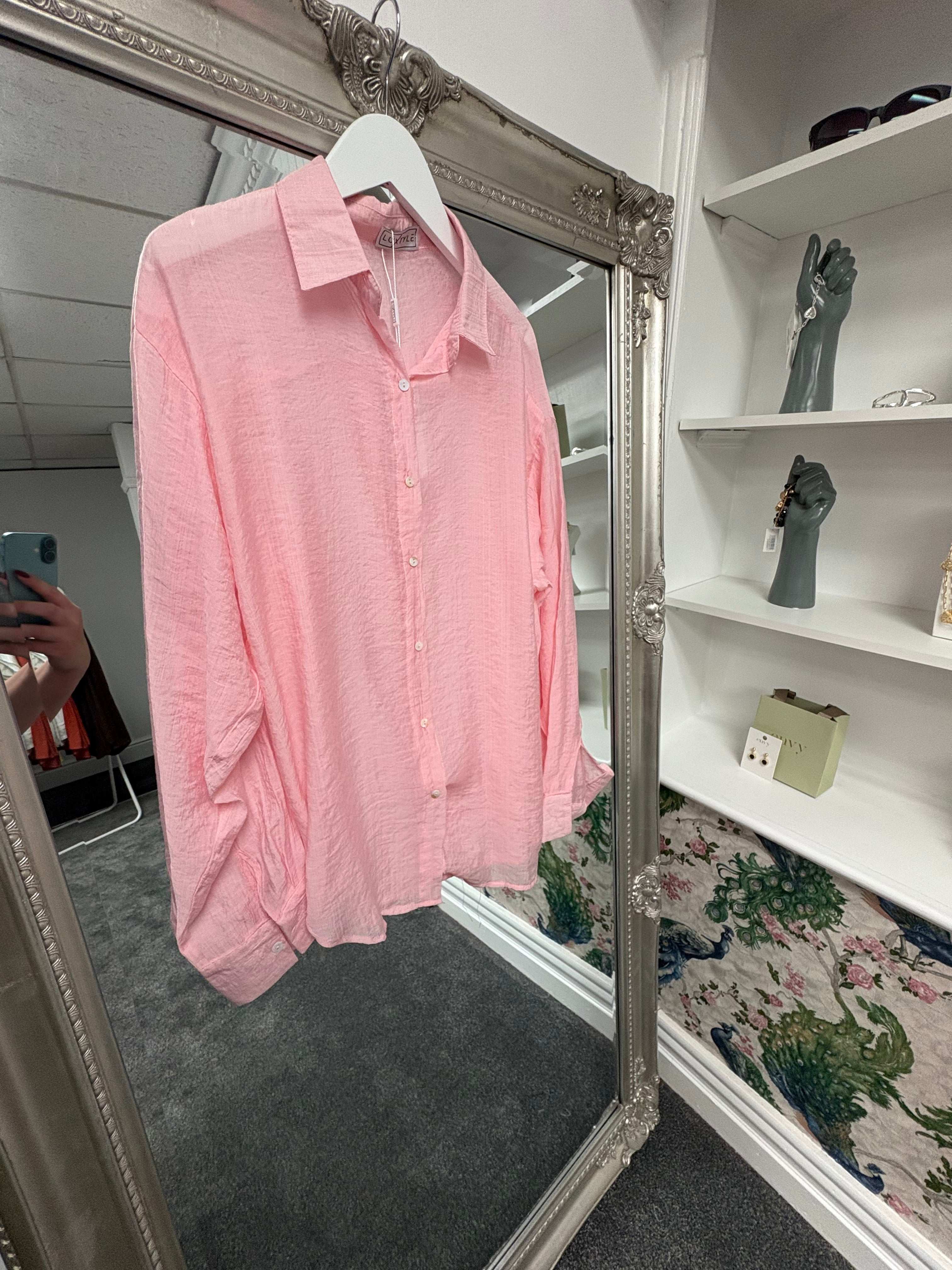 Luxtyle Women’s Rayon Shirt | Lightweight Button Down | One Size 8–18 | 5 Colours