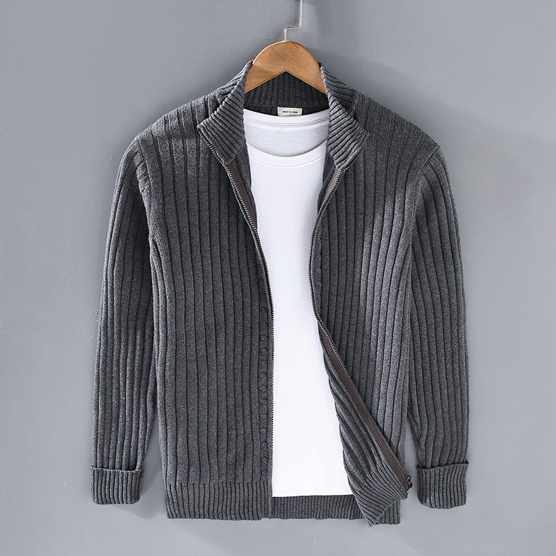 Men Fashion Personalized Sweater Cardigan Coat