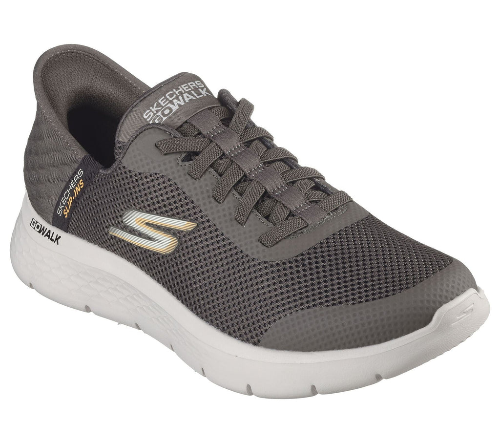 Skechers Men's Slip-ins GO WALK Flex - Hands Up Shoes in Brown, Sizes 8 to 12