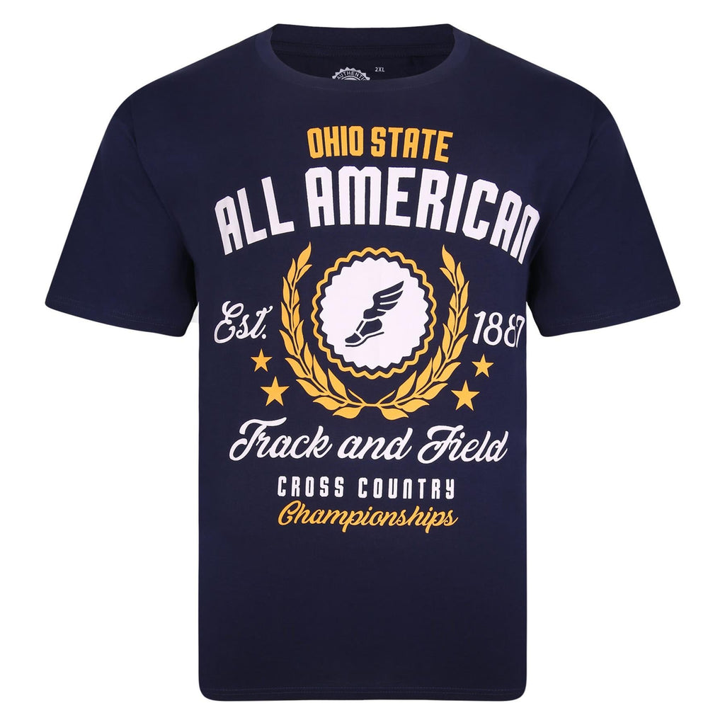 Kam - Twin Pack Athletic Tee In Charcoal-Navy 2Xl-8Xl