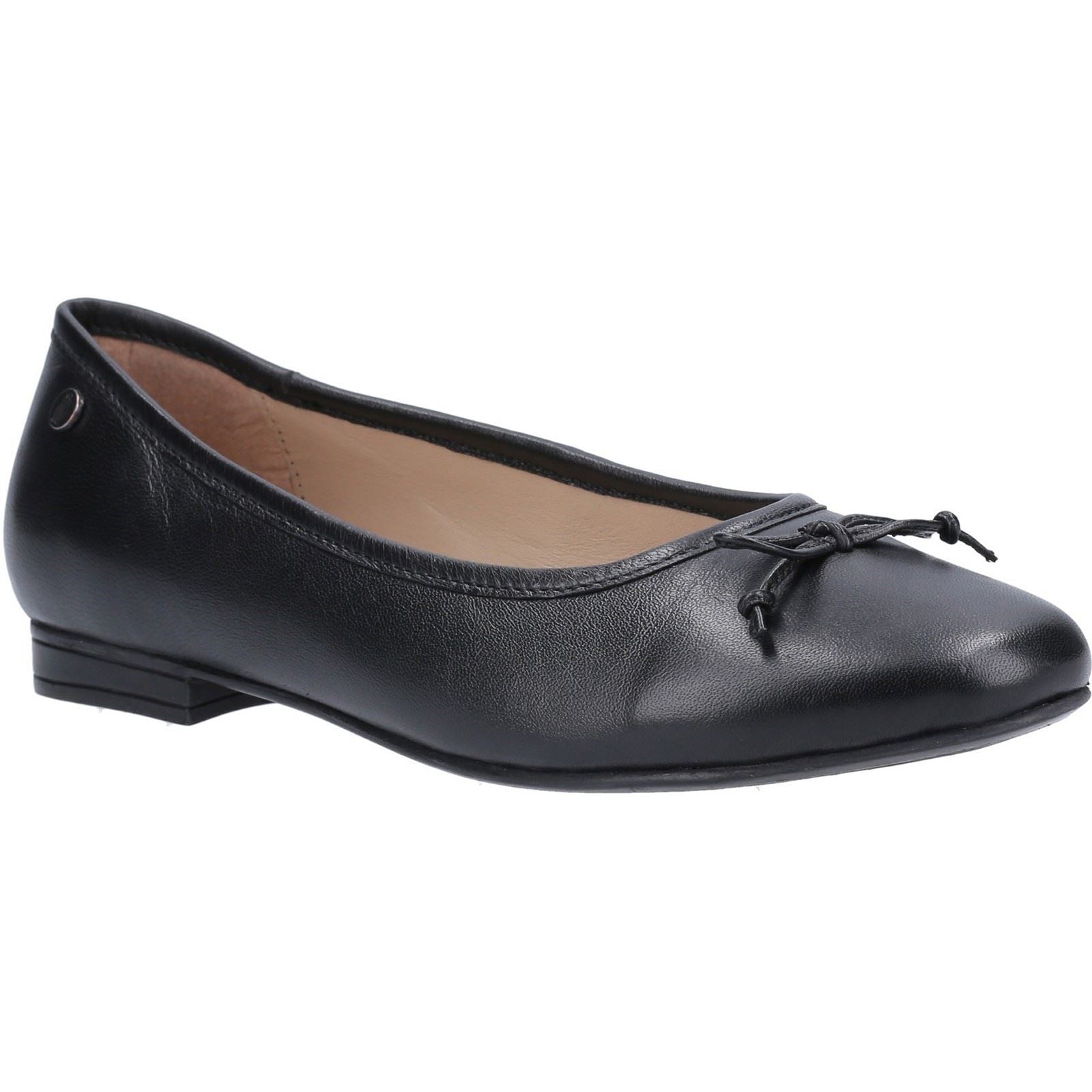 Hush Puppies Naomi Slip On Ballet Pump Ladies Shoes in Black