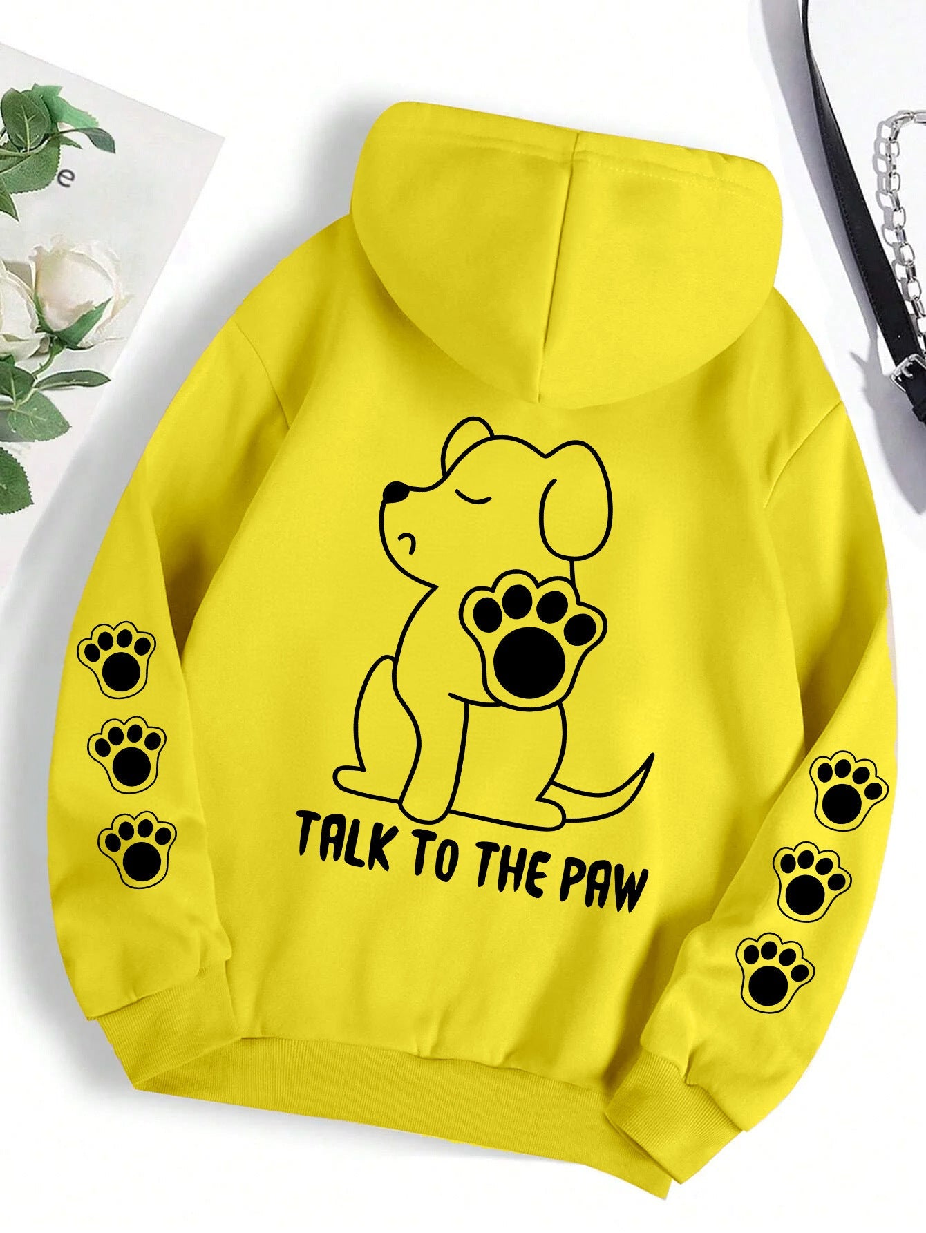 Funny Dog Cartoon Printed Hoodie Women's Warm