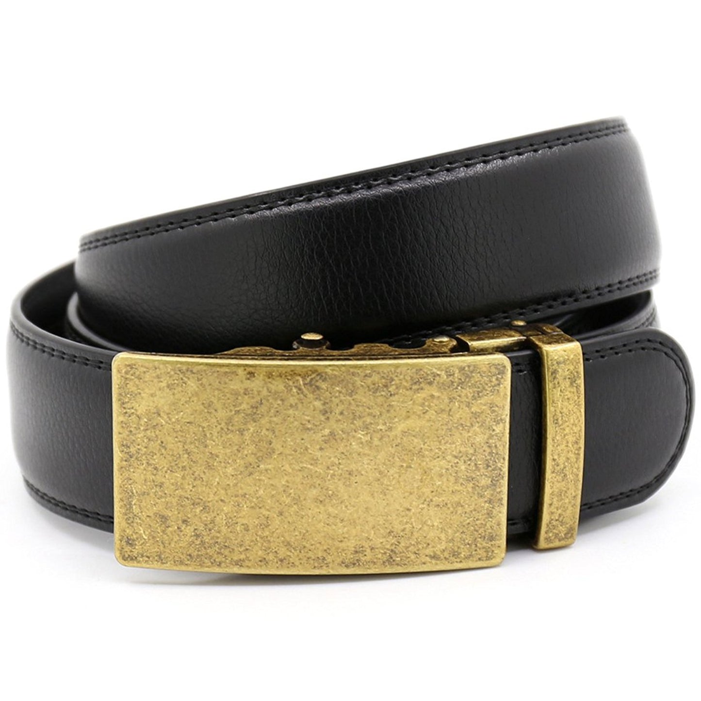 QHA Mens Ratchet Leather Belt with Automatic Buckle 35mm Wide Q69