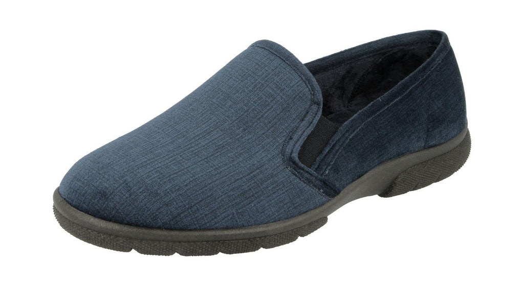 Men'S Slippers / House Shoes (Kendal)6V Wide Fit By Db Shoes in Navy