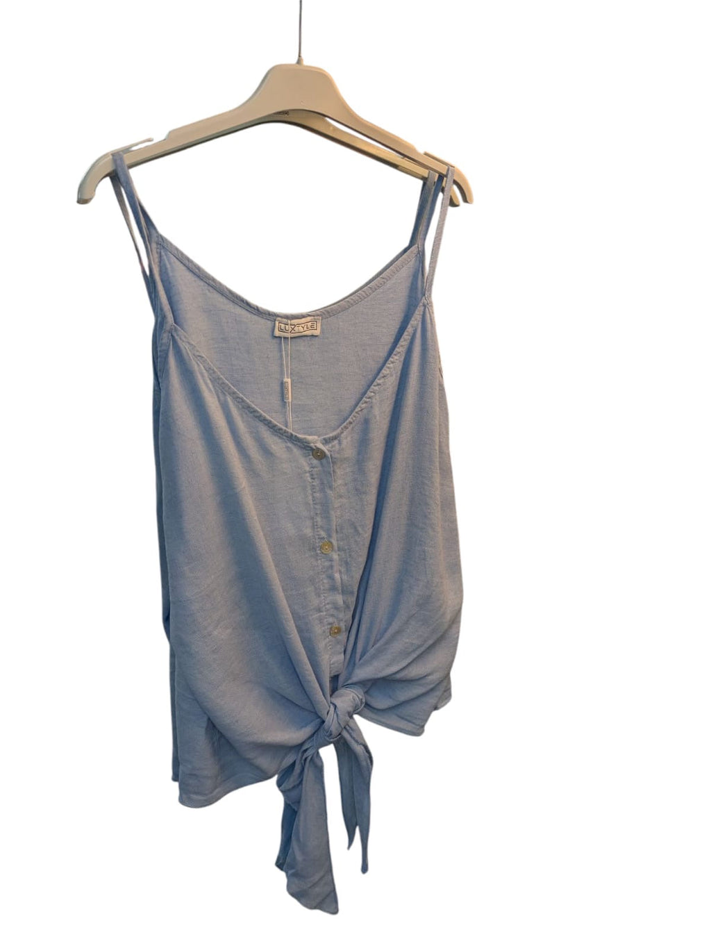 Luxtyle Strappy Tie Front Vest Top | Summer Cami | Sizes Up to 14 | 10 Colours