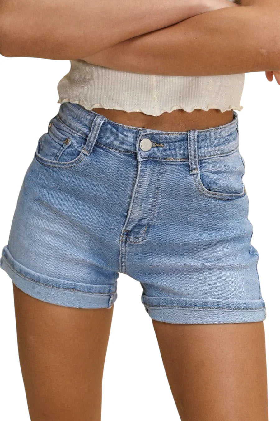 High Waist Denim Shorts – G Smack Style F-5108 | Women’s Summer Casual