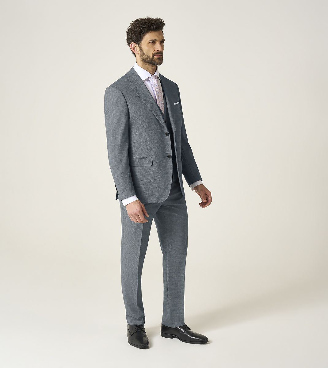 Skopes Anthony Suit Waistcoat For Men in Grey Check, 36R-62R