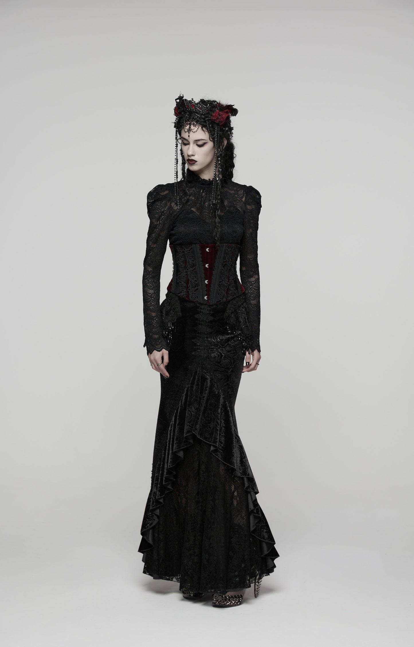 Punk Rave Goth Gorgeous Fishtail Skirt