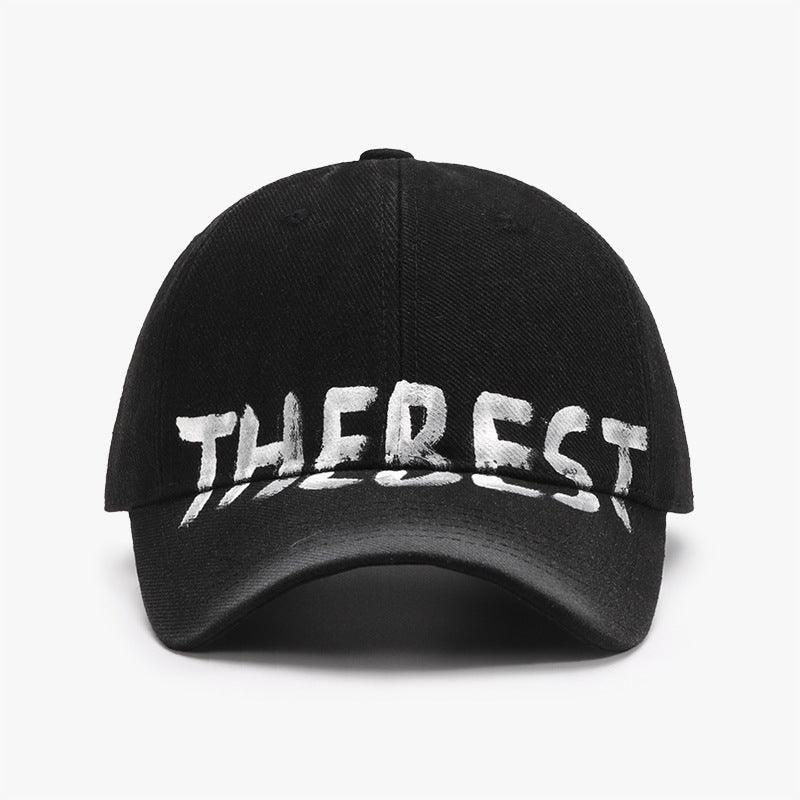 Letter Graffiti Curved Brim Soft Top Cap