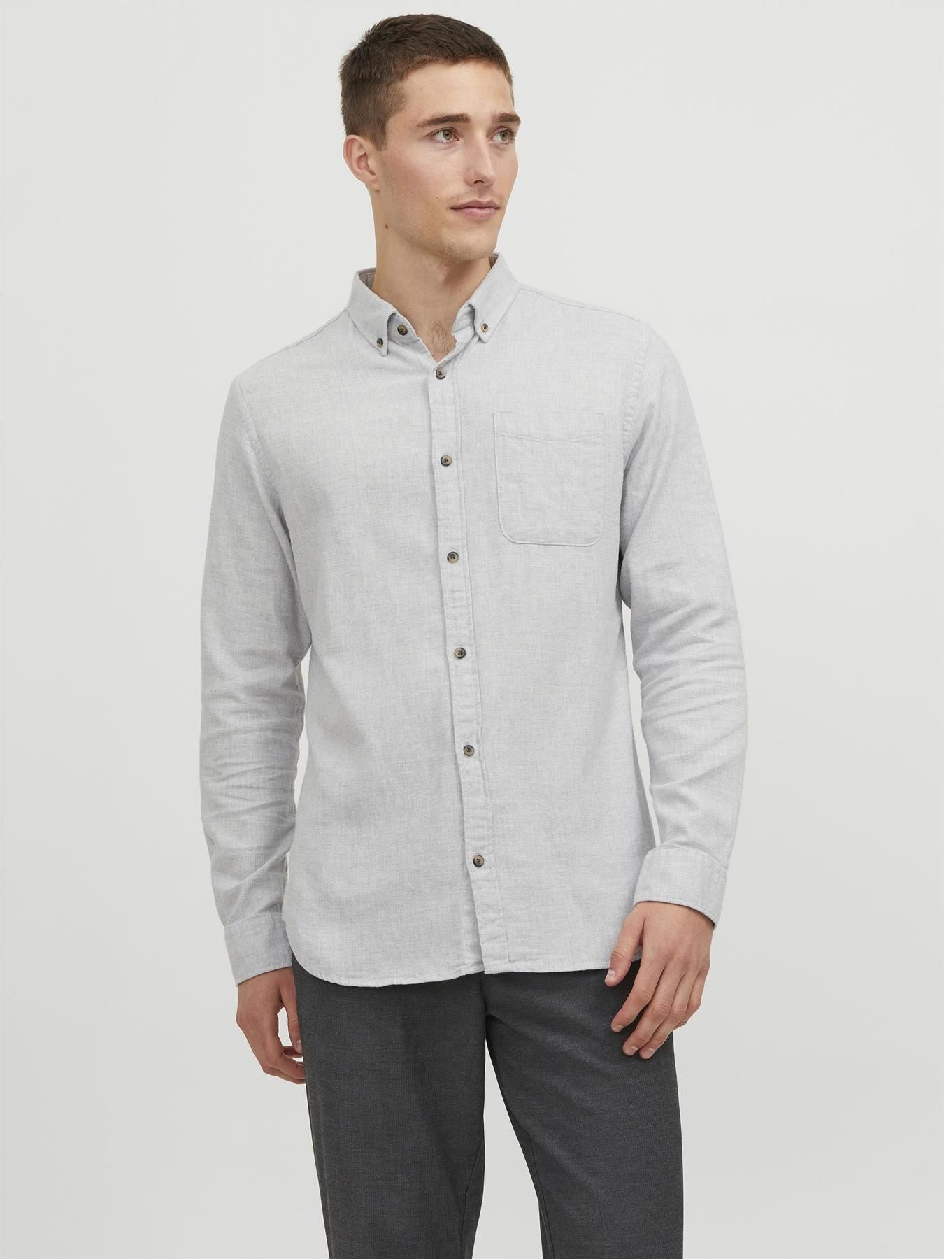 Jack & Jones Long Sleeves Shirt For Men (JJECLASSIC MELANGE) in 4 Colours, L-XL