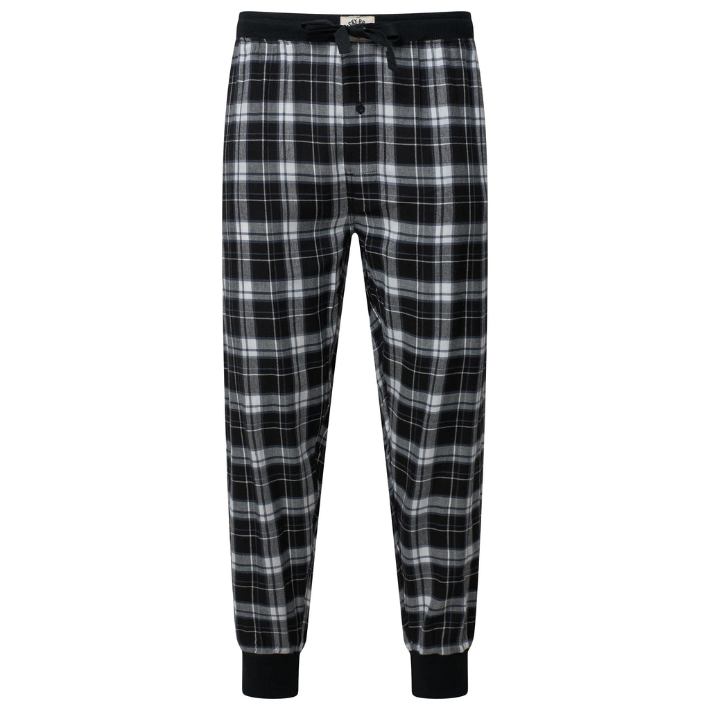 Lucky Brand Mens Pyjama Set Crew Neck Flannel Pants Cotton Lounge Sleepwear