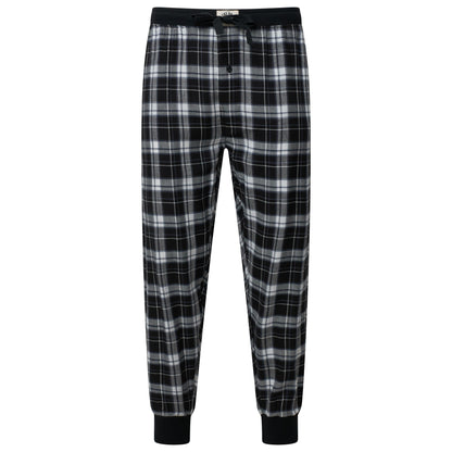 Lucky Brand Mens Pyjama Set Crew Neck Flannel Pants Cotton Lounge Sleepwear - QHA UK