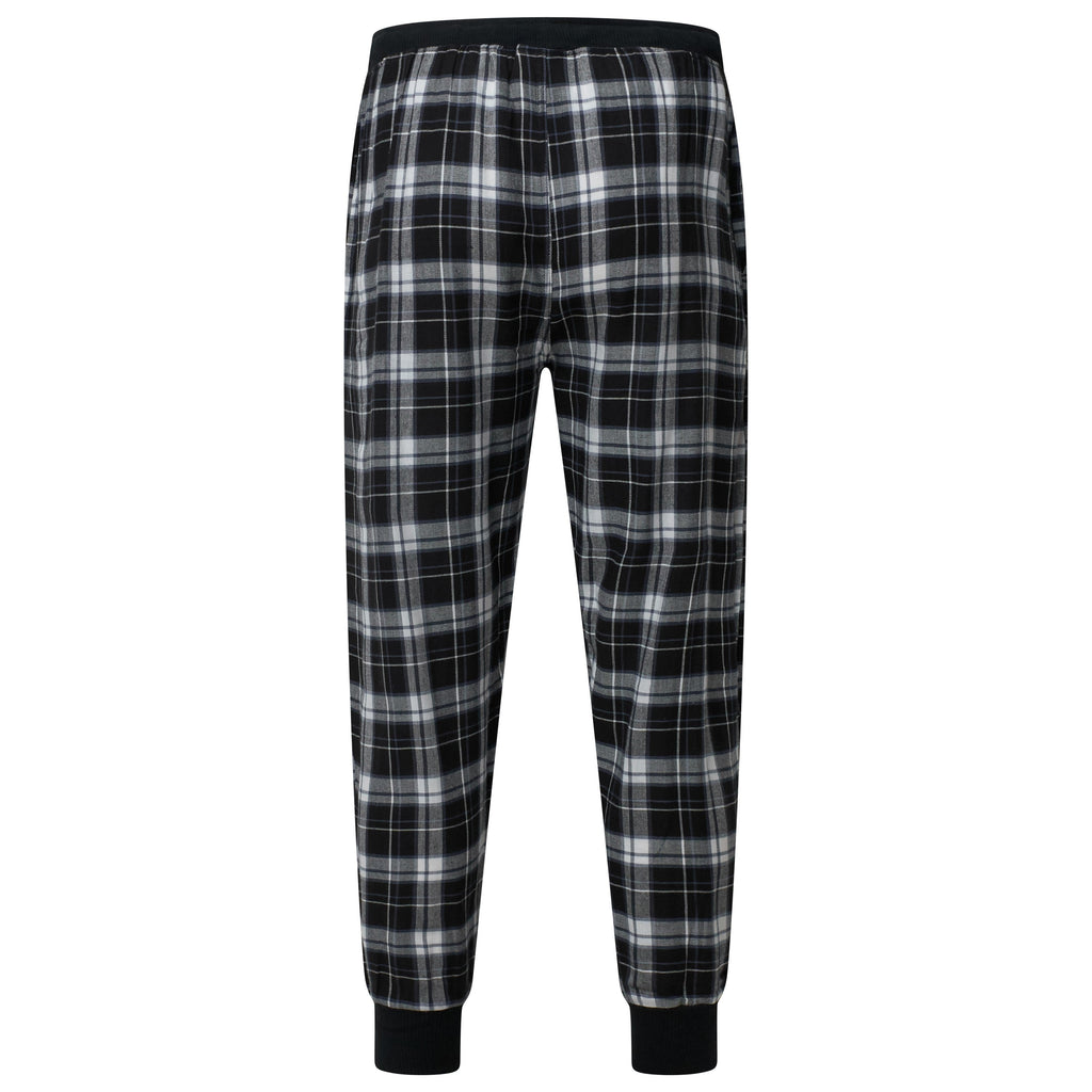 Lucky Brand Mens Pyjama Set Crew Neck Flannel Pants Cotton Lounge Sleepwear