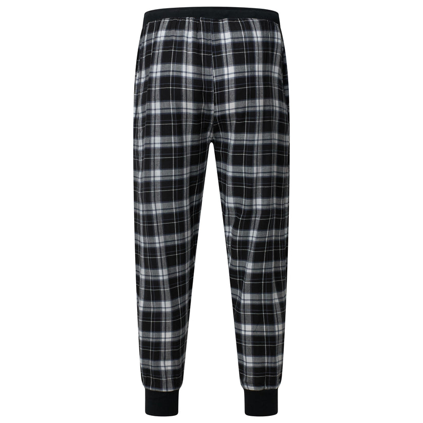 Lucky Brand Mens Pyjama Set Crew Neck Flannel Pants Cotton Lounge Sleepwear - QHA UK