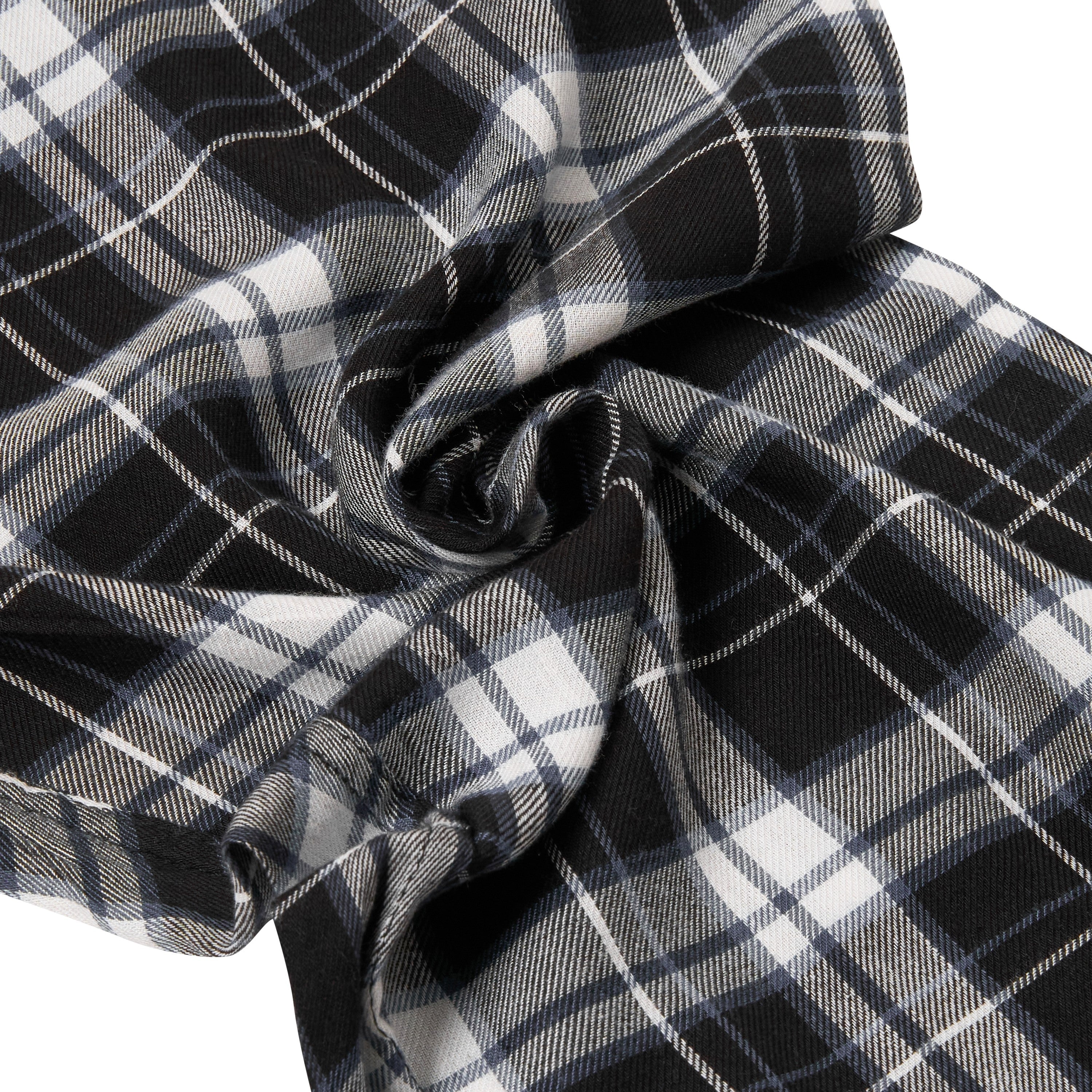 Lucky Brand Mens Pyjama Set Crew Neck Flannel Pants Cotton Lounge Sleepwear