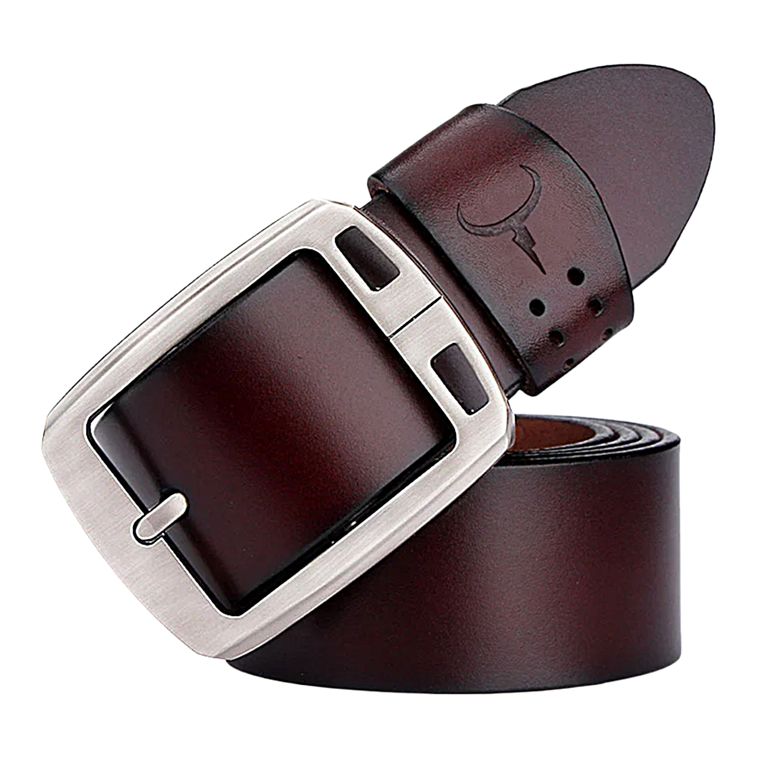 Mens Genuine Cowhide Leather Belt Vintage Pin Buckle 100–150cm XF001