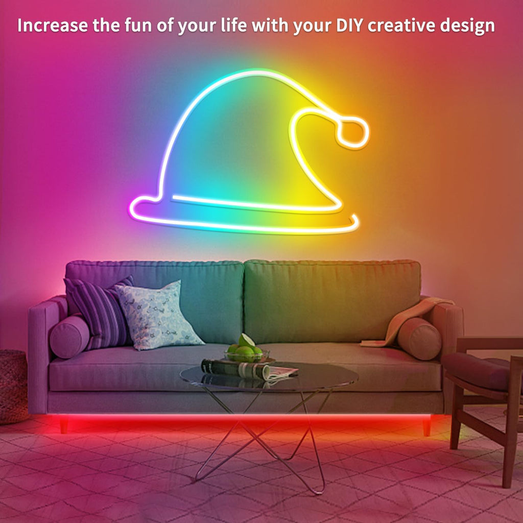 LED Neon Strip Lights 20M RGB Waterproof Flexible Rope Light with APP segrass