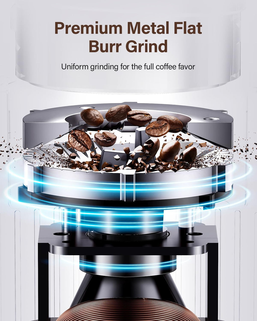 Coffee Grinder Burr Electric 25 Grind Settings with Digital Timer Black Shardor