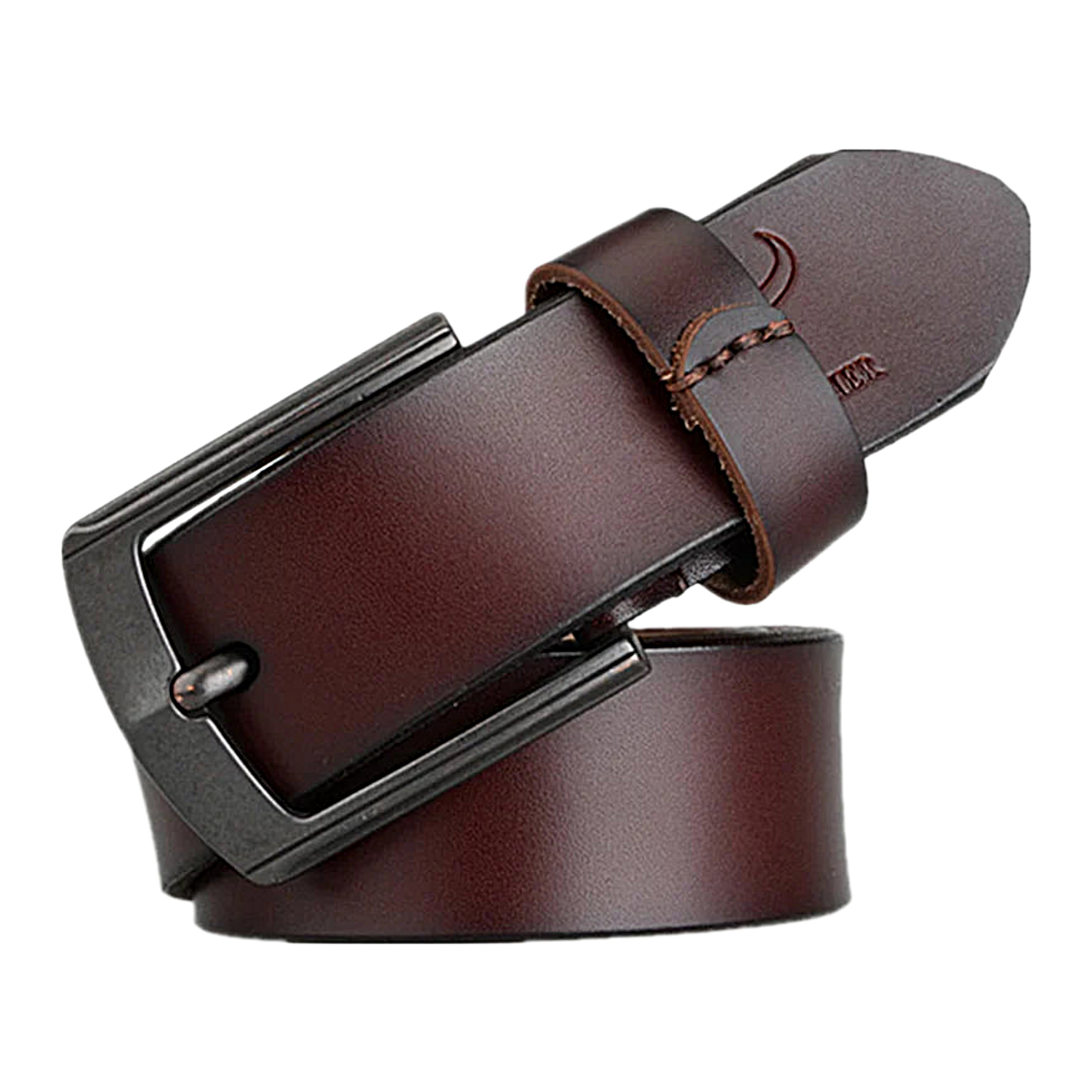 Mens Genuine Cowhide Leather Belt Vintage Pin Buckle 100–130cm XF012