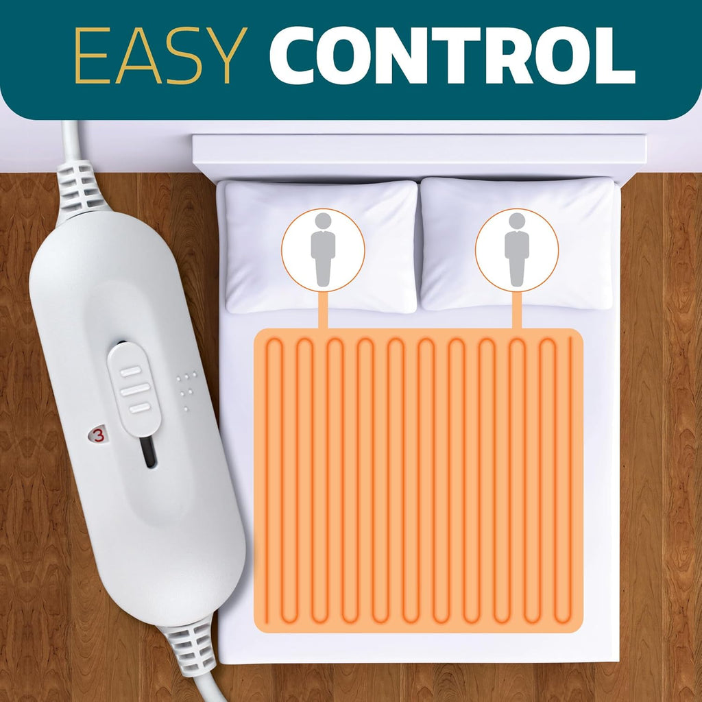 King Electric Blanket 165x137cm Soft Polyester with 3 Heat Settings Dreamcatcher